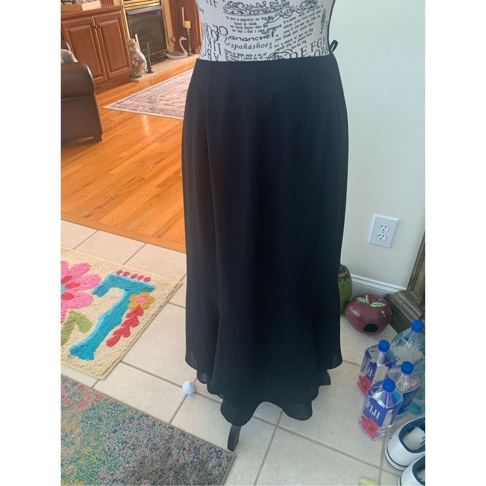 Adrianna Papell Evening Essentials Vintage Black Maxi Skirt